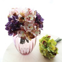 7 Heads Artificial Flowers Orchid Silk Flowers Wedding Bouquet Home Party Decor   162529447245